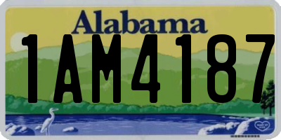 AL license plate 1AM4187