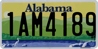 AL license plate 1AM4189