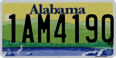 AL license plate 1AM4190