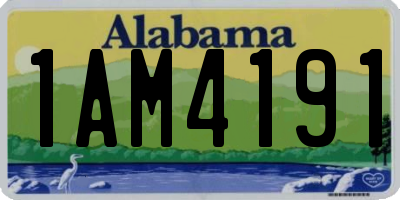 AL license plate 1AM4191