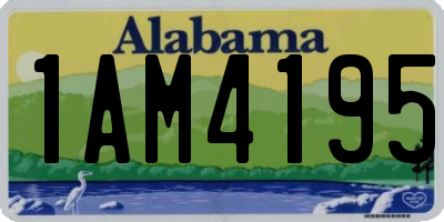 AL license plate 1AM4195