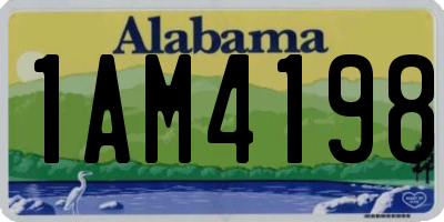 AL license plate 1AM4198