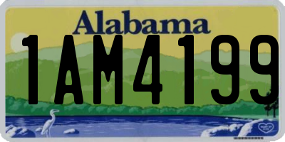AL license plate 1AM4199