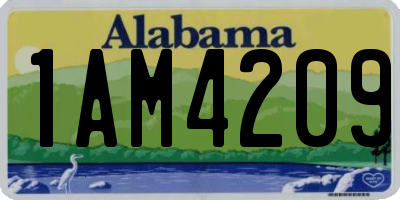 AL license plate 1AM4209