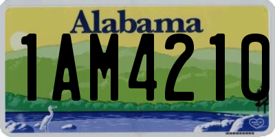 AL license plate 1AM4210
