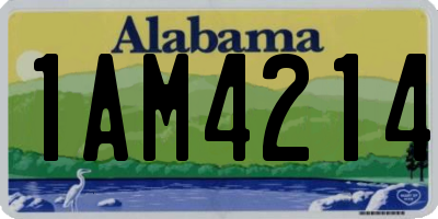 AL license plate 1AM4214
