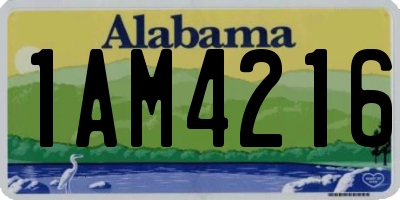 AL license plate 1AM4216