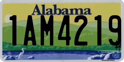 AL license plate 1AM4219
