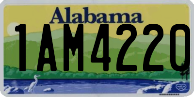 AL license plate 1AM4220