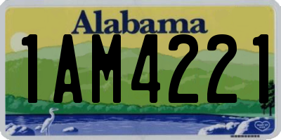AL license plate 1AM4221