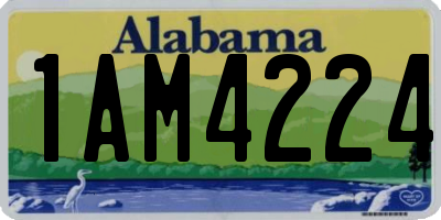 AL license plate 1AM4224
