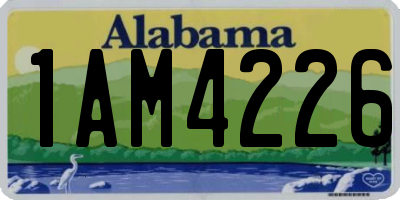AL license plate 1AM4226
