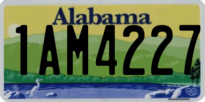 AL license plate 1AM4227