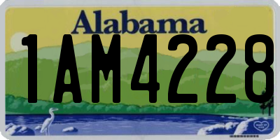 AL license plate 1AM4228