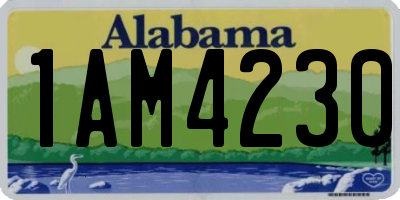 AL license plate 1AM4230