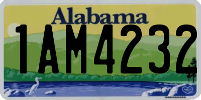 AL license plate 1AM4232