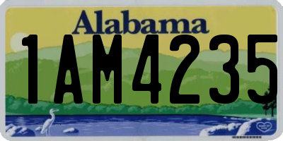 AL license plate 1AM4235