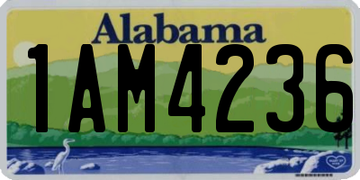 AL license plate 1AM4236