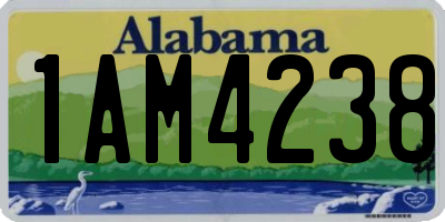 AL license plate 1AM4238