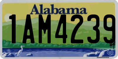 AL license plate 1AM4239