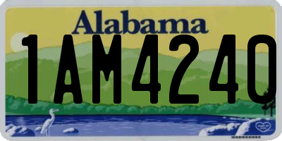 AL license plate 1AM4240