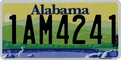 AL license plate 1AM4241
