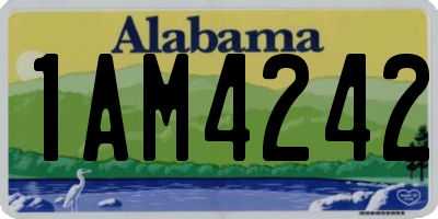 AL license plate 1AM4242