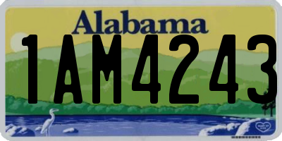 AL license plate 1AM4243