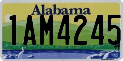 AL license plate 1AM4245