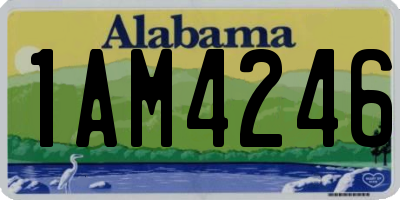 AL license plate 1AM4246