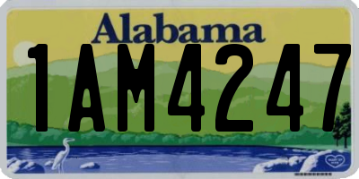 AL license plate 1AM4247