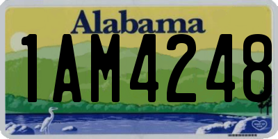 AL license plate 1AM4248