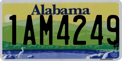 AL license plate 1AM4249
