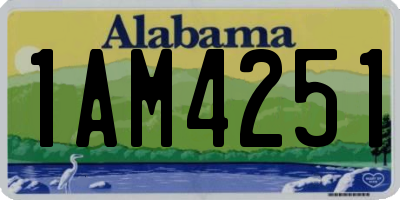 AL license plate 1AM4251