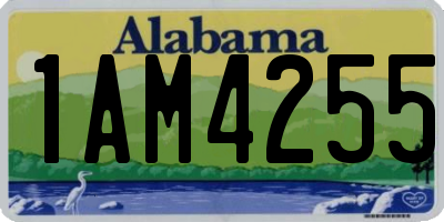 AL license plate 1AM4255