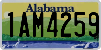 AL license plate 1AM4259