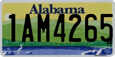 AL license plate 1AM4265
