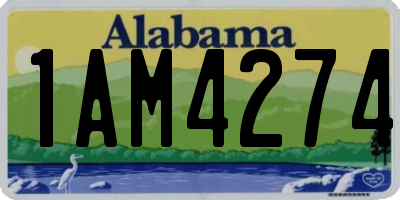 AL license plate 1AM4274