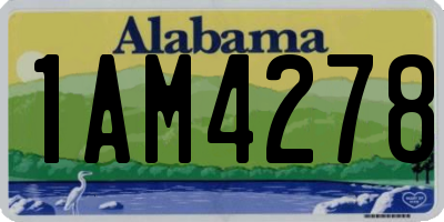 AL license plate 1AM4278