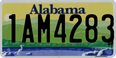 AL license plate 1AM4283