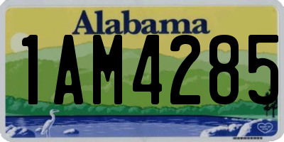 AL license plate 1AM4285