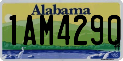 AL license plate 1AM4290