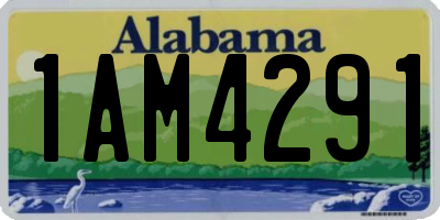 AL license plate 1AM4291