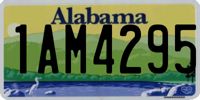 AL license plate 1AM4295
