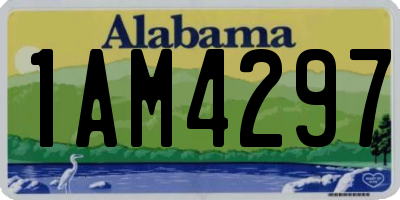 AL license plate 1AM4297