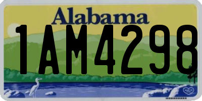 AL license plate 1AM4298
