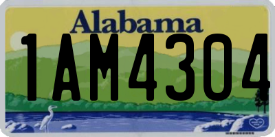 AL license plate 1AM4304