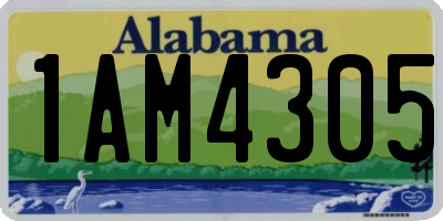 AL license plate 1AM4305