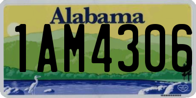 AL license plate 1AM4306