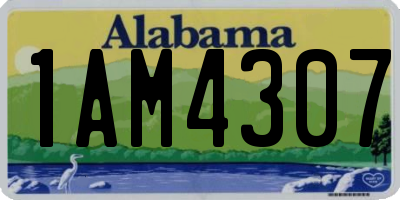 AL license plate 1AM4307